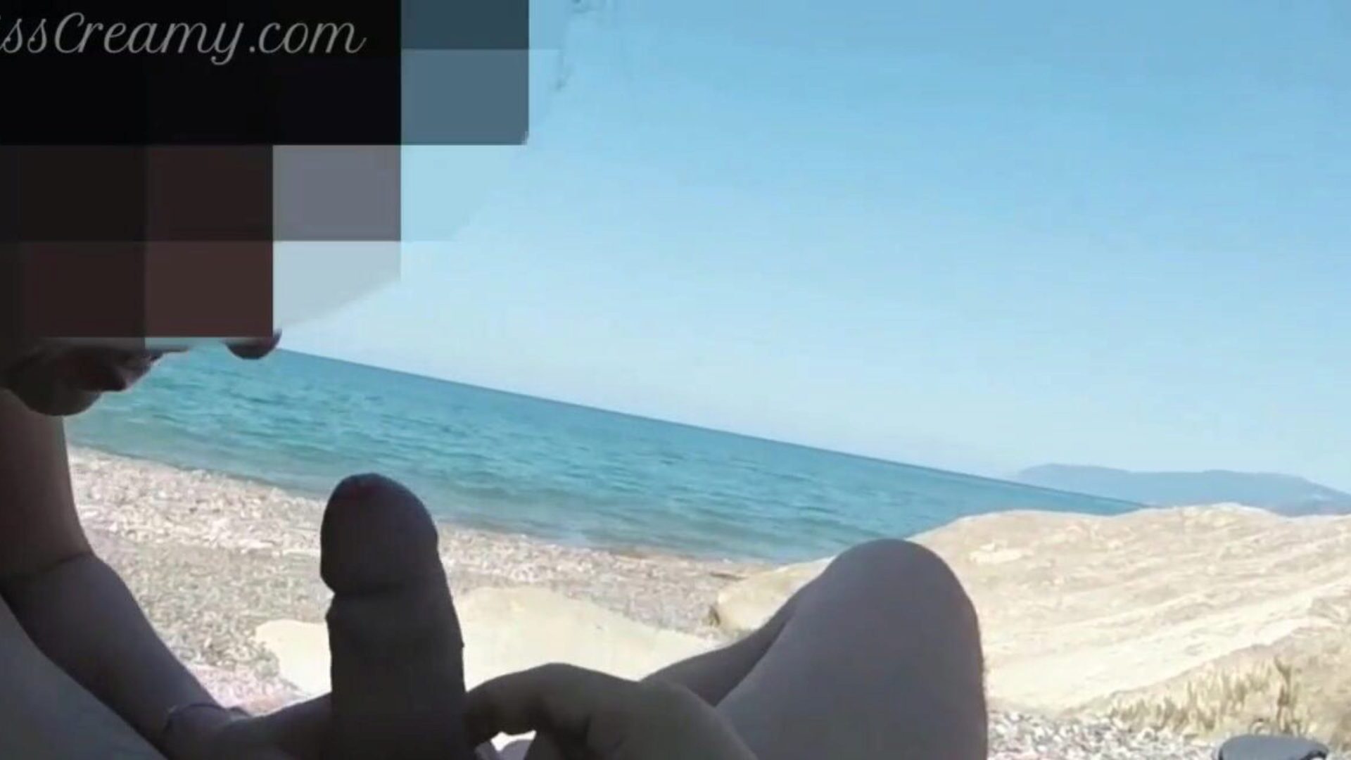 Girl bj's jock in public beach and receives caught by stranger - MissCreamy